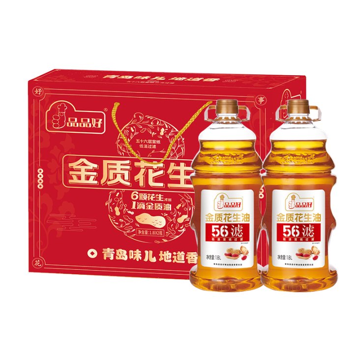 內含：1.8L金質花生油2桶