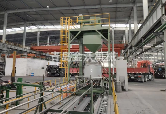 达力普石油有限公司 钢管内外壁喷砂清理设备