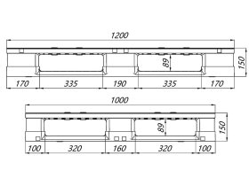 田字网格托盘 LW-1210DTW-01 (1364)