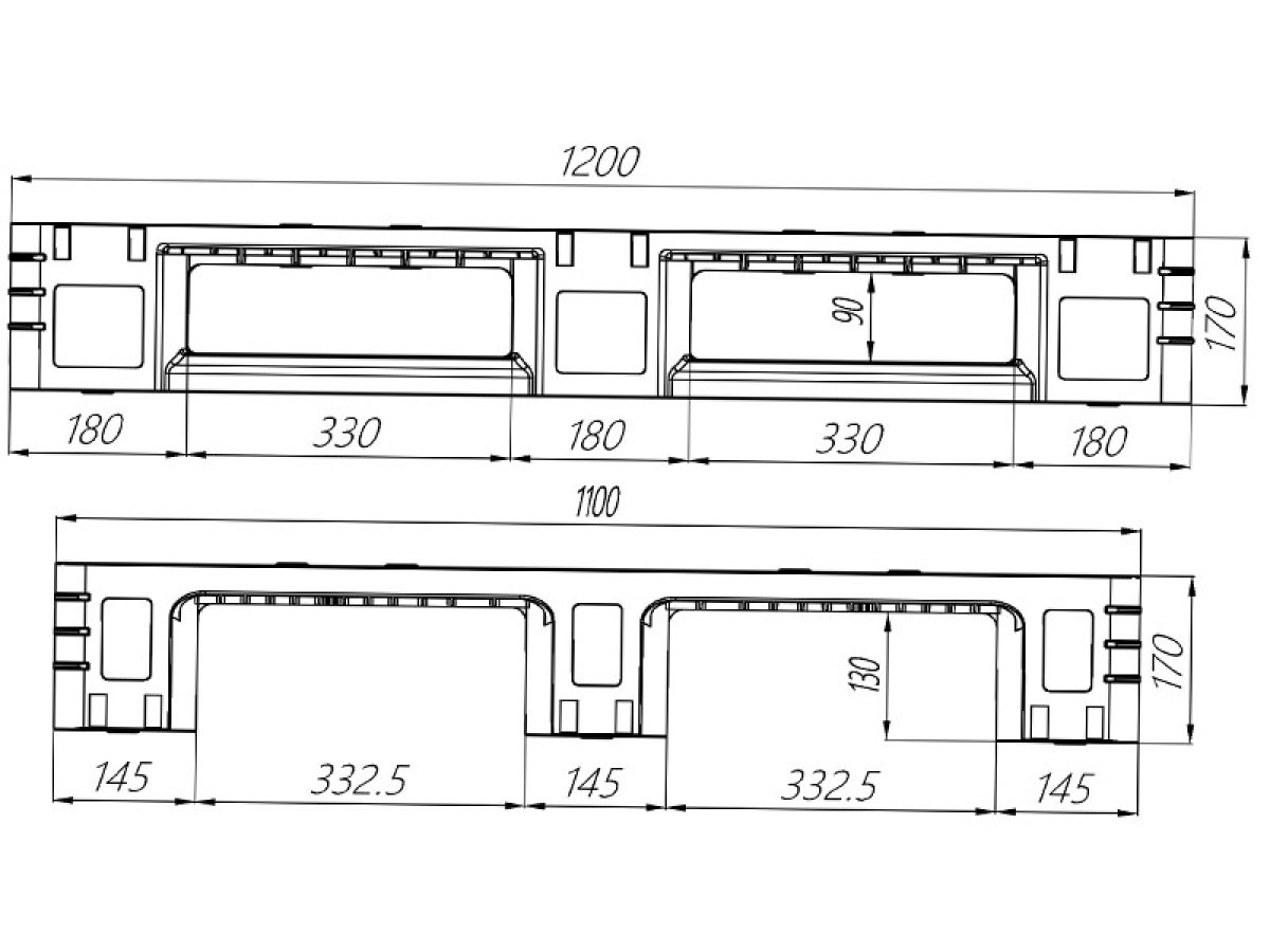 川字网格托盘 LW-1211DCP-01 (1332)