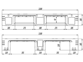 川字网格托盘 LW-1111DCW-01 (1355)