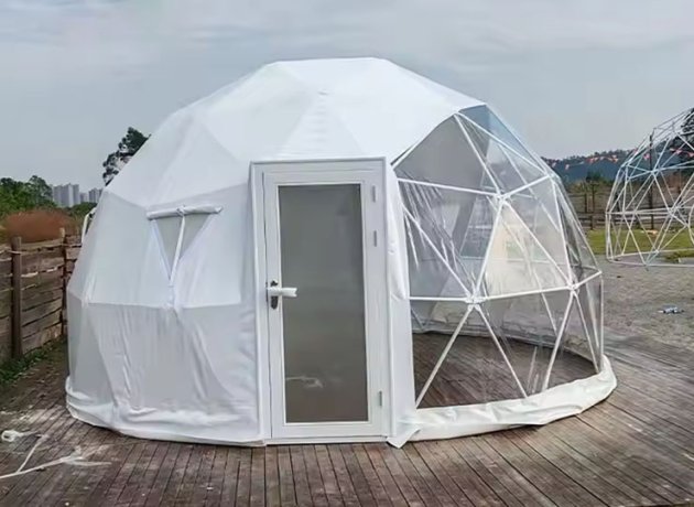 6米球形帐篷，配有坚固的框架和防水罩