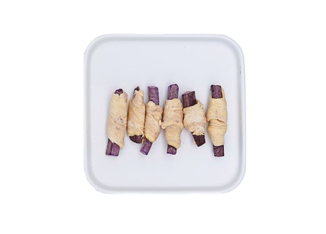 Freeze-Dried Chicken Wrapped in Purple Sweet Potato