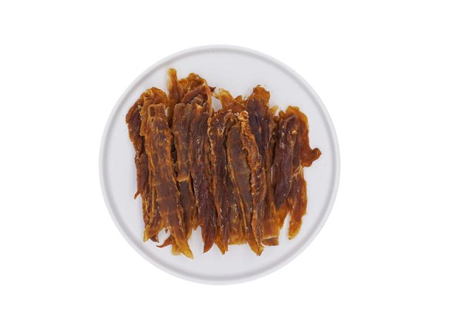 Natural duck meat strips for pets
