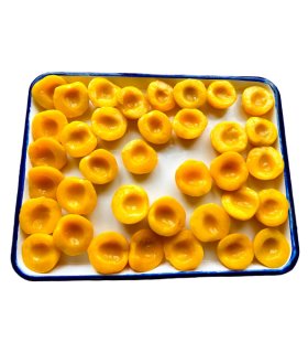 canned peach halves in syrup for food manufacturing