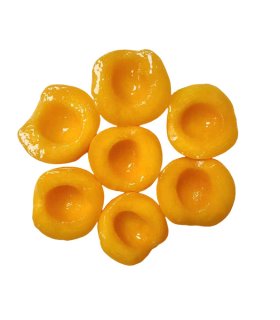 yellow peach canned in syrup for food production