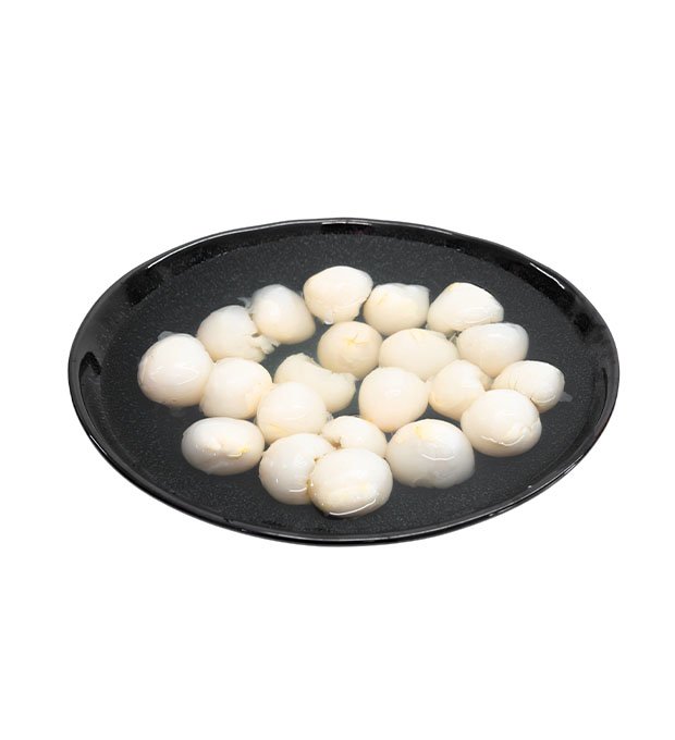 canned lychee in syrup close-up