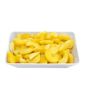 peeled and sliced apple pieces in solid pack