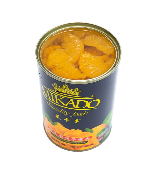 sweet canned mandarin orange tin