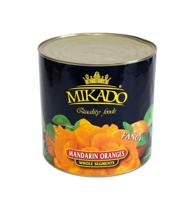 orange segments in syrup tin can