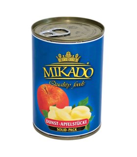 canned solid pack apple in tin