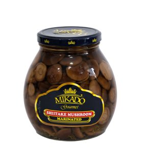 glass jar marinated shiitake mushrooms