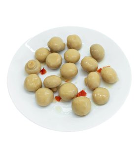 private label mushroom cocktail in vinegar