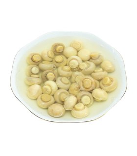 clear brine whole mushroom jar