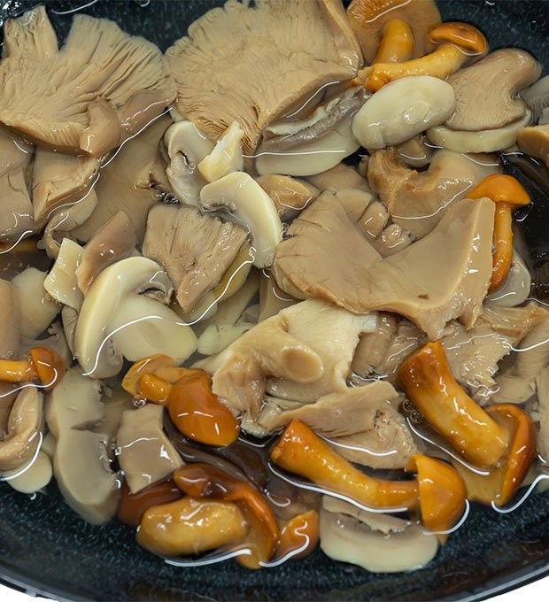 canned mushrooms in light brine solution