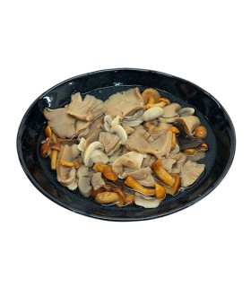 mixed mushrooms in glass jars