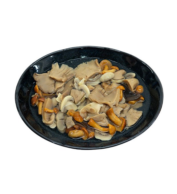 mixed mushrooms in glass jars