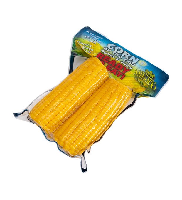 vacuum sweet corn cob in pouch for export