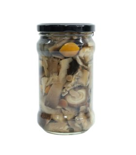 Canned mixed mushroom in brine