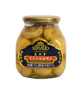 Canned mushroom wholes in jars