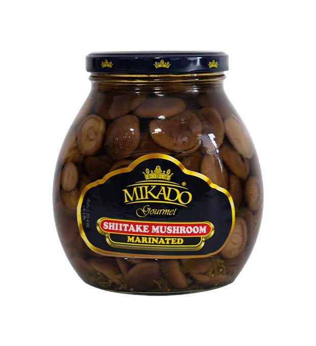 Canned shiitake mushroom marinated