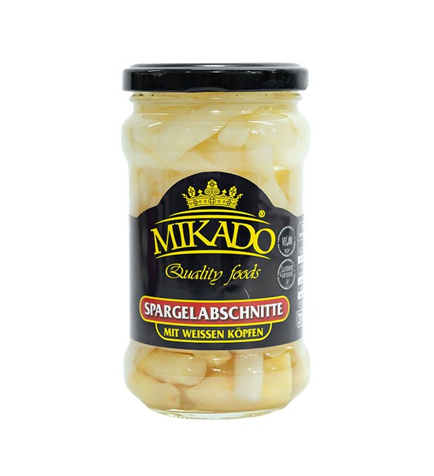 Canned white asparagus tips & cuts in 314ml jars