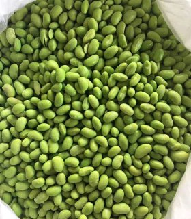 frozen edamame before packaging