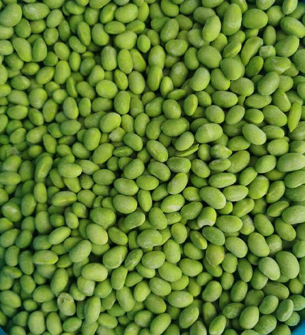 Frozen edamame kernels