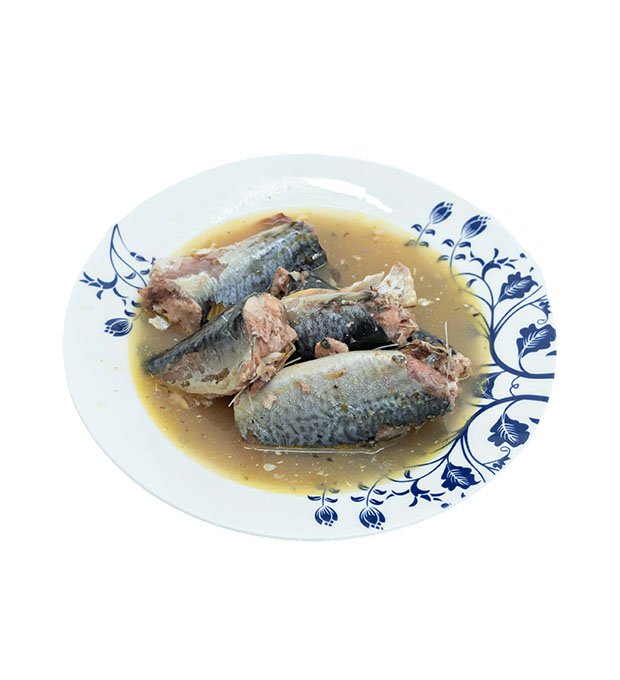 natural sardine in salt water