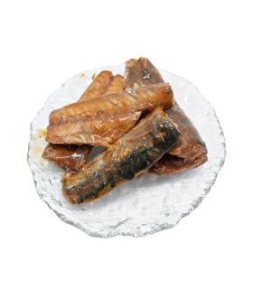 Canned mackerel fish in tomato sauce