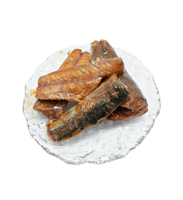 Canned mackerel fish in tomato sauce