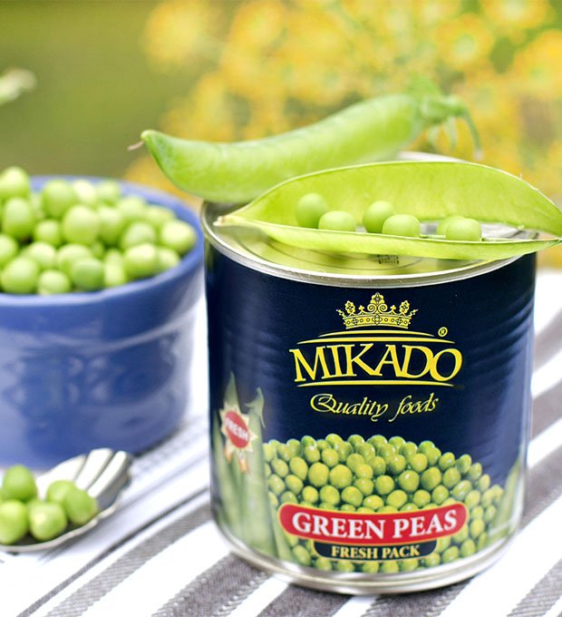 canned green peas in brine 400g tin