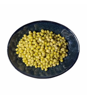 green peas in brine close up