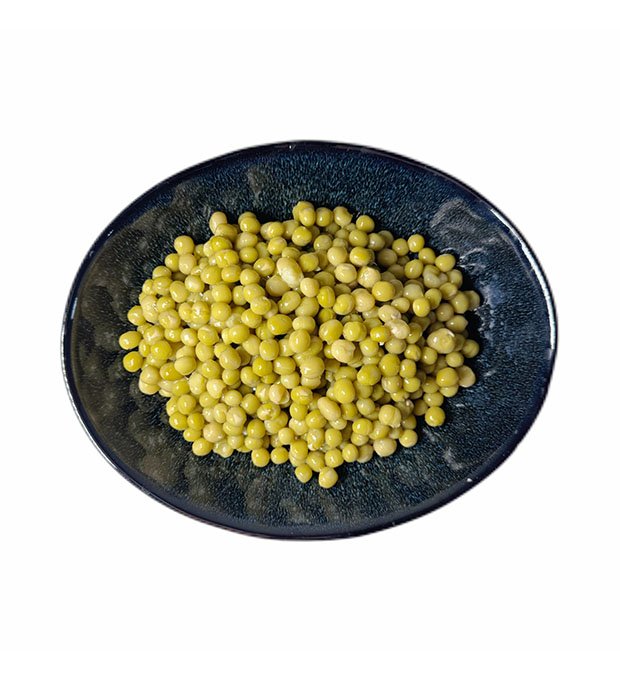 green peas in brine close up