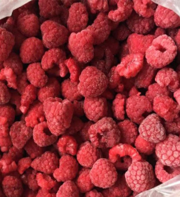 frozen raspberries iqf whole