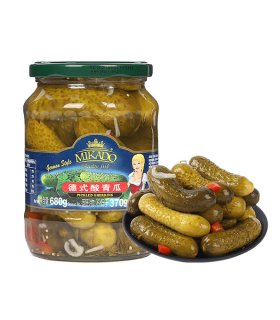 german sour cucumber slices