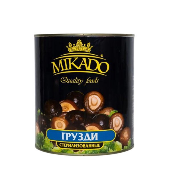 盐水浸泡的罐装香菇