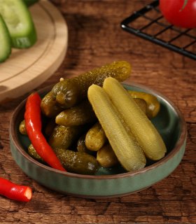 pickled cucumber with red chili