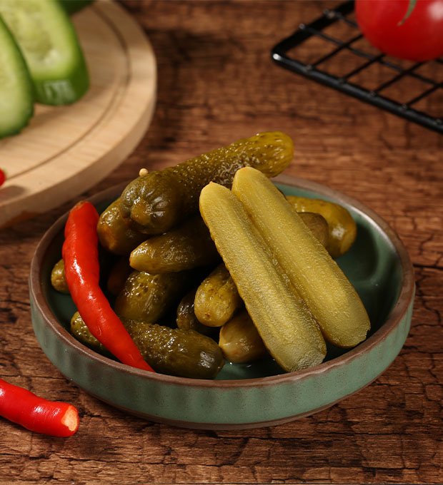 pickled cucumber with red chili