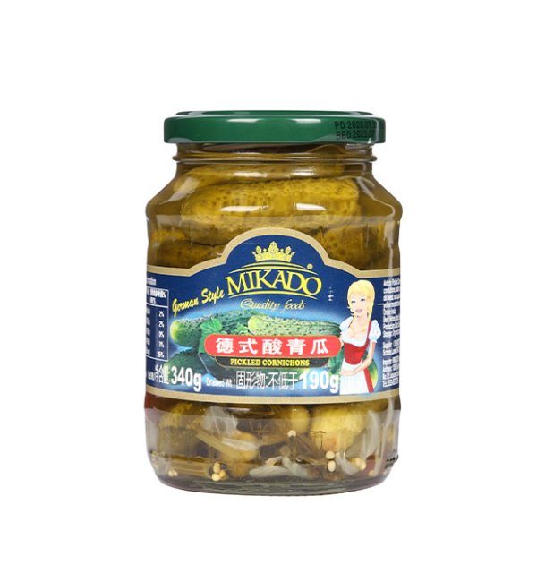 340g德式酸青瓜罐头