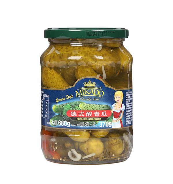 680g德式酸青瓜罐头