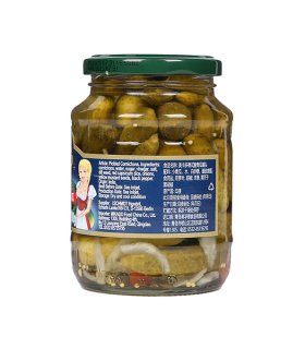 mercado german sour cucumber 340g jar Mercado