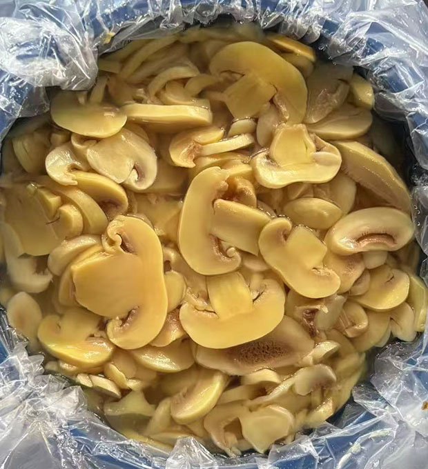preserved mushroom slices packaging