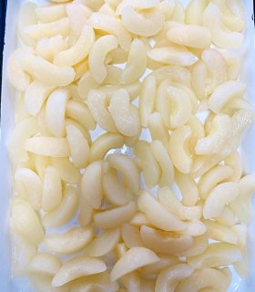 industrial canned pear in light syrup for OEM supply