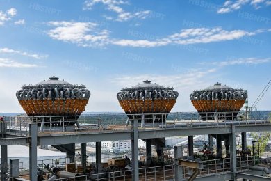 北海东方希望φ500-12原料旋流器与φ200×2-18分解旋流器