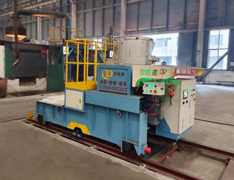 Automatic hot metal transfer equipment in front of furnace