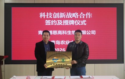 青岛农业大学生命科学学院与青岛博恩高科生物有限公司隆重举行科技创新战略合作签约及授牌仪式