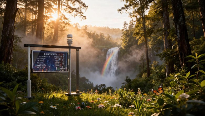 智测云联ZC-FY12负氧离子监测站落地青岛景区